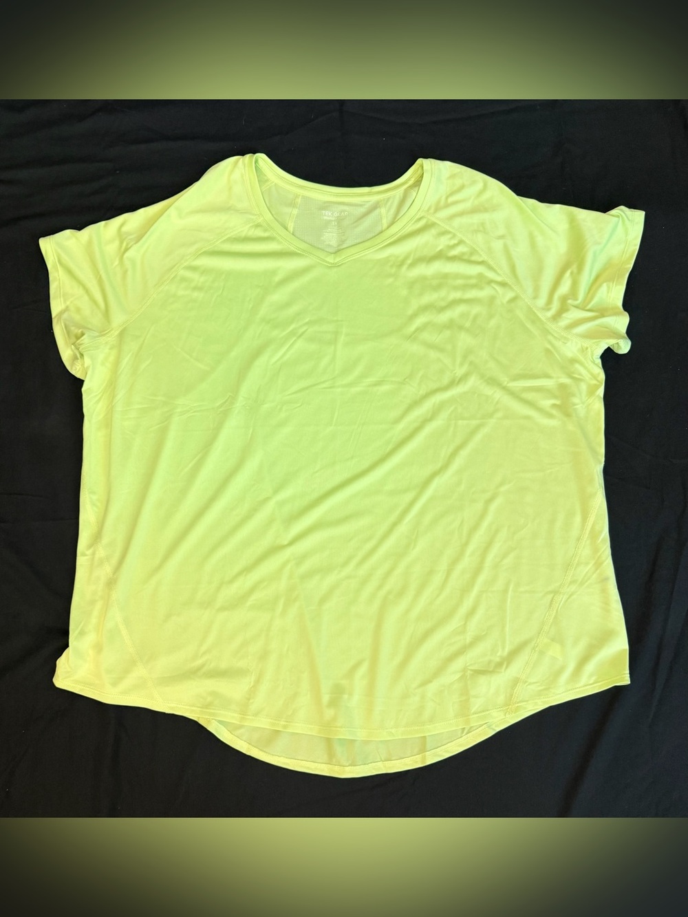 Neon Yellow V-Neck Short Sleeve Women's Tee